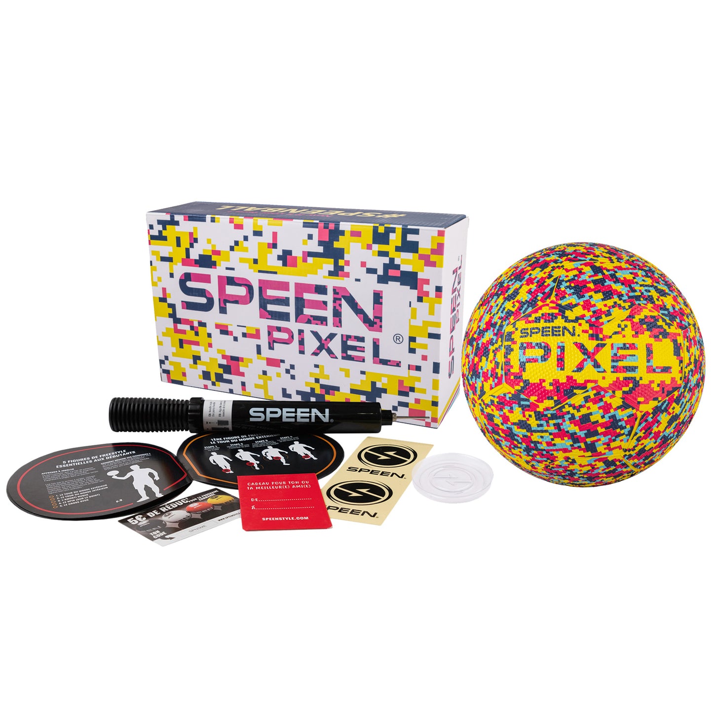 PIXELボール イエロー×ピンク 5号